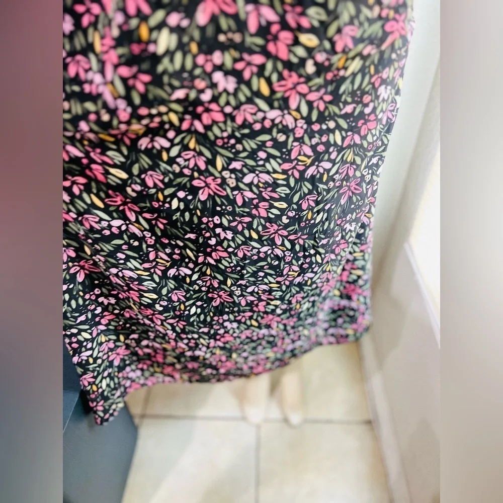 ZAFUL Women's Spaghetti Strap Floral Summer Hollow Twist Front Maxi Dresses Sexy - Picture 12 of 12